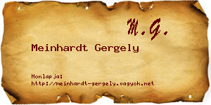 Meinhardt Gergely névjegykártya